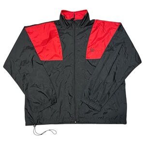Vintage 90s USA Olympics Windbreaker Jacket Black Red Colorblock Mesh Lined Sz L